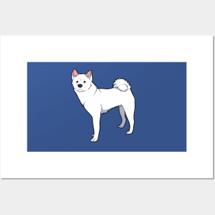 White Akita Posters and Art